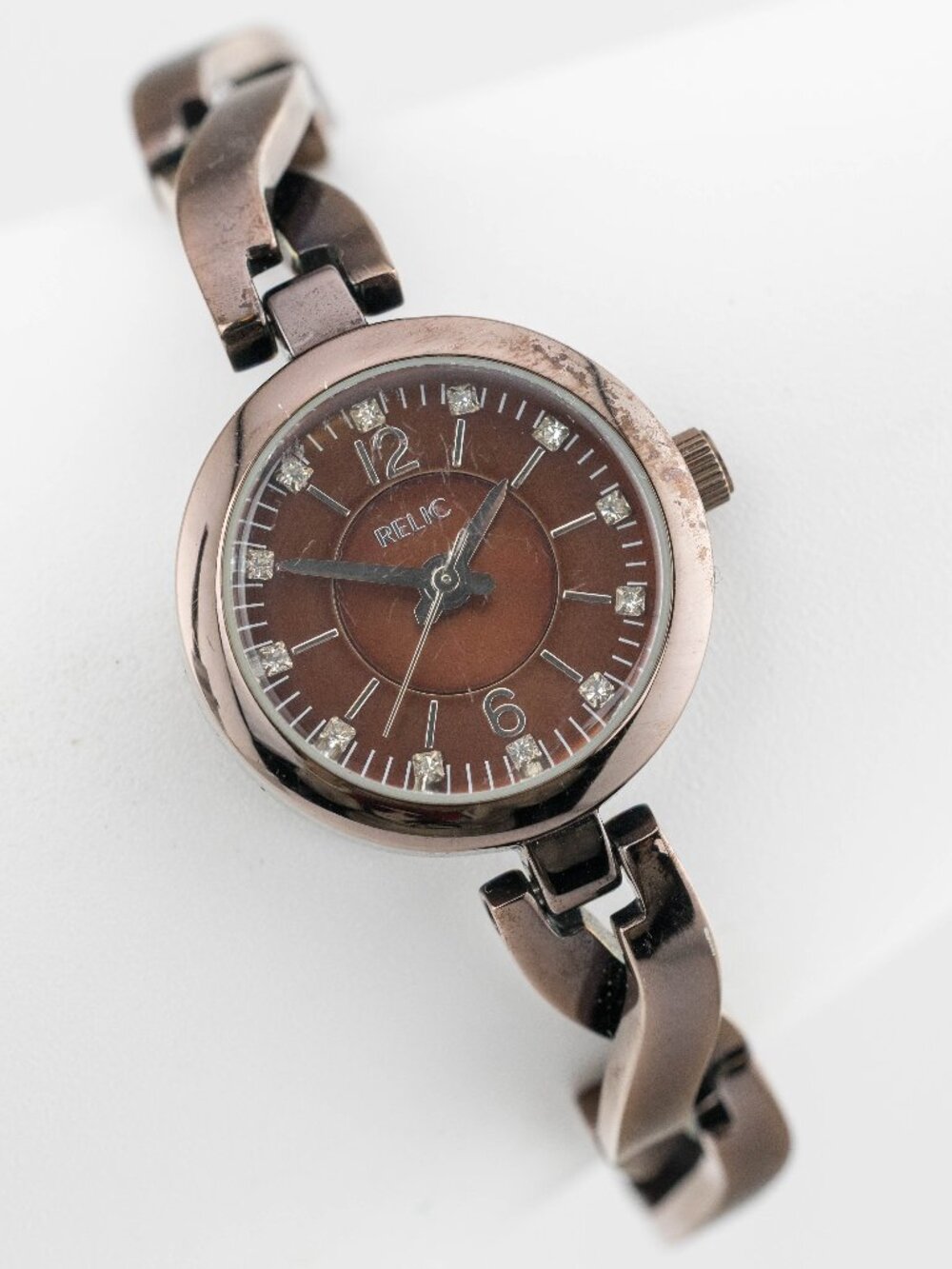 Relic ZR33828 All Stainless Steel Quartz Analog Women's Watch New Battery